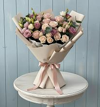 Букет цветов из:  Розы и Лизиантусы в Якорная Щель