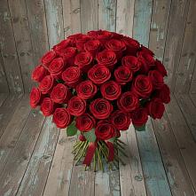 Букет 55 Красных роз Фридом #REPLACE_PRED# Якорная Щель