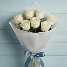 Букет 7 Белых роз Эдлесс Лав в Якорная Щель