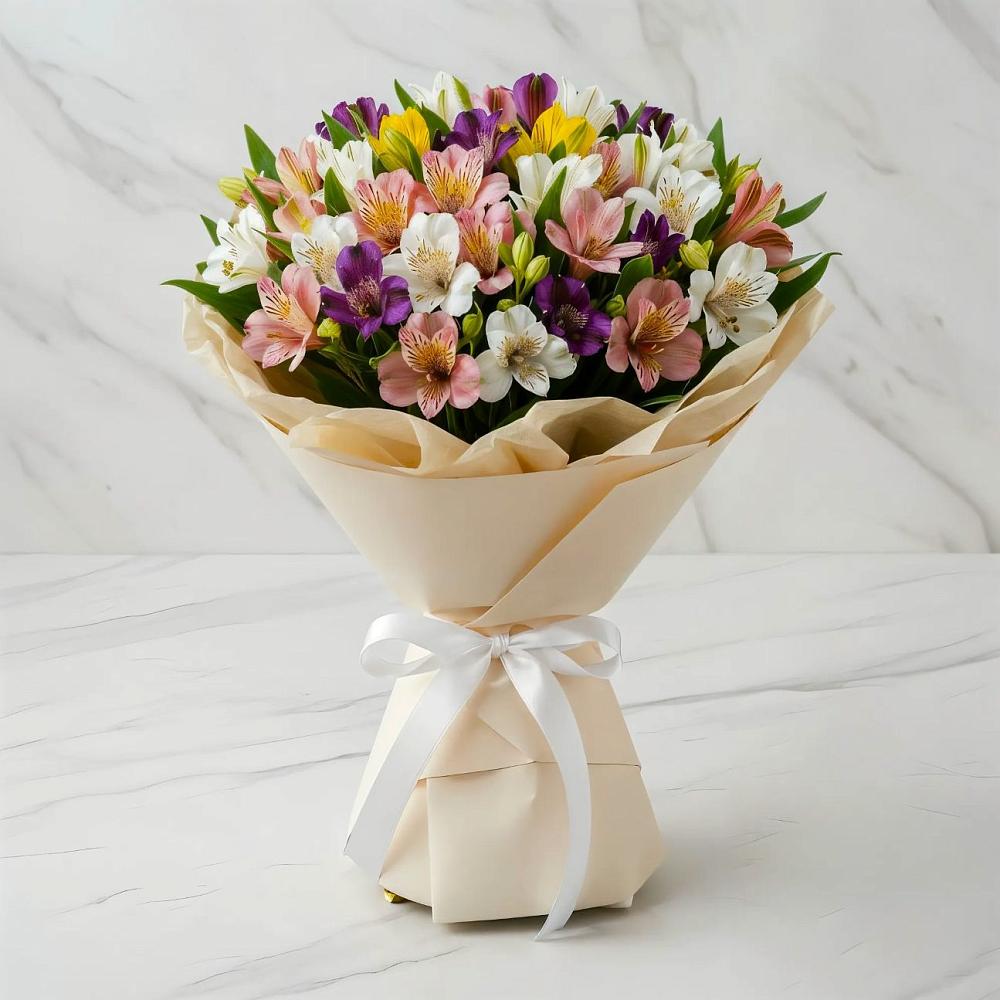 Букет цветов из: Альстромерии в Якорная Щель