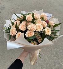 Букет Кремовые розы Латте в Якорная Щель