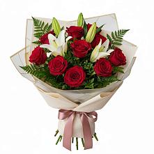 Букет цветов из:  Лилии и Розы в Якорная Щель