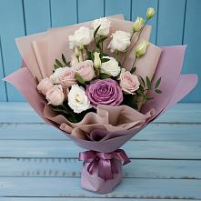 Букет цветов из:  Розы и Лизиантусы #REPLACE_PRED# Якорная Щель