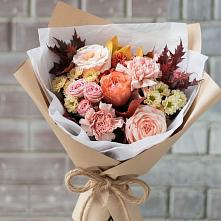 Букет цветов из:  Гвоздики, Хризантемы и Розы в Якорная Щель