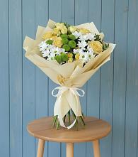 Букет цветов из:  Хризантемы и Розы в Якорная Щель