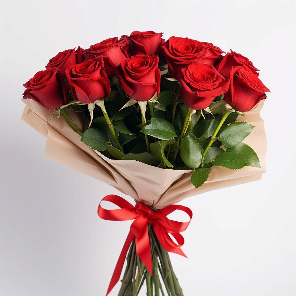 Букет 11 Красных роз Эдлесс Лав в Якорная Щель