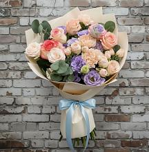 Букет цветов из:  Розы, Лизиантусы и Гвоздики #REPLACE_PRED# Якорная Щель